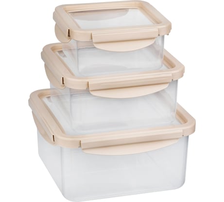 Набор контейнеров пищевых с эластичными крышками Mallony UNICO, 3 шт. (550 мл, 1200 мл, 2200 мл) 108019