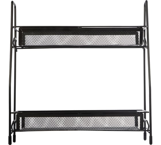 Этажерка настольная двухуровневая Mallony L’ordine Nero, 31,5x17x33 см 107588