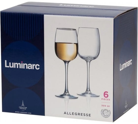 Набор бокалов для вина LUMINARC АЛЛЕГРЕСС 6 шт., 300 мл J8164