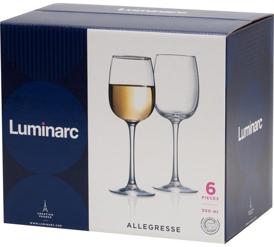 Набор бокалов для вина LUMINARC АЛЛЕГРЕСС 6 шт., 300 мл J8164