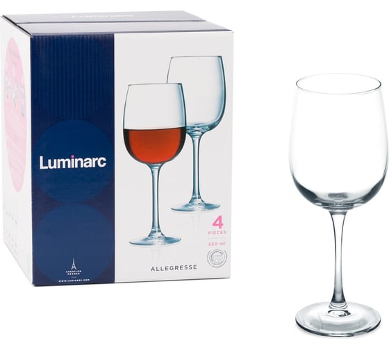 Набор бокалов для вина LUMINARC АЛЛЕГРЕСС 4 шт., 550 мл L1403