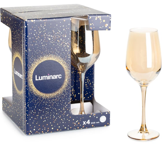 Набор бокалов для вина LUMINARC золотой мед, 4 шт., 350 мл P9304