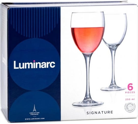 Набор бокалов для вина LUMINARC СИГНАТЮР (ЭТАЛОН), 6 шт., 250 мл H8168