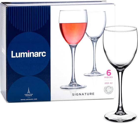 Набор бокалов для вина LUMINARC СИГНАТЮР (ЭТАЛОН), 6 шт., 250 мл H8168 1