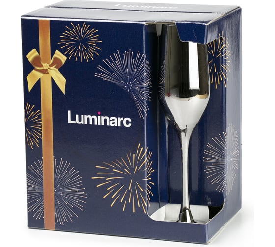 Набор бокалов для шампанского LUMINARC СЕЛЕСТ сияющий графит, 6 шт, 160 мл P1564