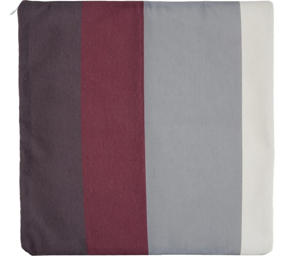 Наволочка декоративная Luscan 40x40, 2 шт., рогожка, 160 г/м2, Полоса бордо 1923983