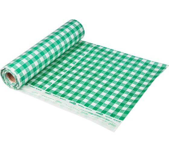 Скатерть одноразовая Luscan 120x200 см, 6 шт/рулон, зеленая клетка 2008412