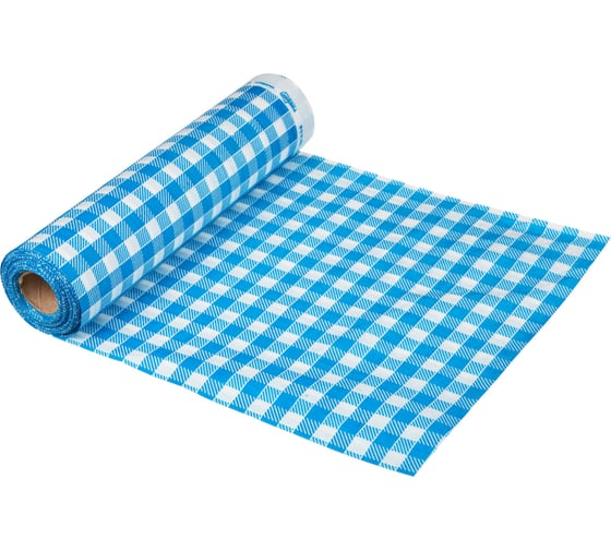 Скатерть одноразовая Luscan 120x200 см, 6 шт/рулон, синяя клетка 2008411