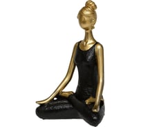 Статуэтка Вещицы Йога Бирма, Д135 Ш90 В195, золотой, черный Tin-14