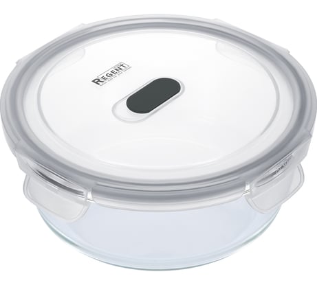 Контейнер стеклянный герметичный Regent Inox кругл. 0,4л Linea Desco 93-DE-CA-21-400