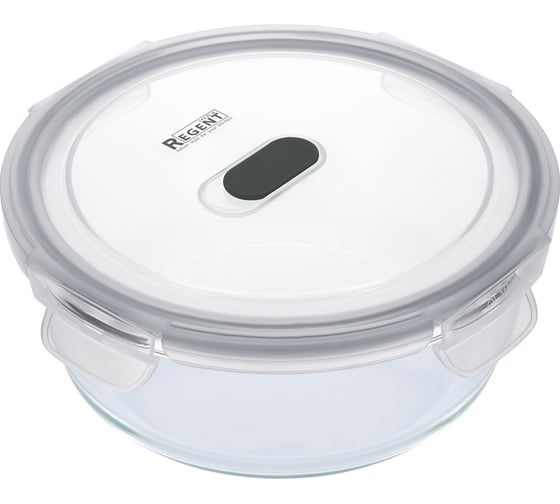 Контейнер стеклянный герметичный Regent Inox кругл. 0,4л Linea Desco 93-DE-CA-21-400