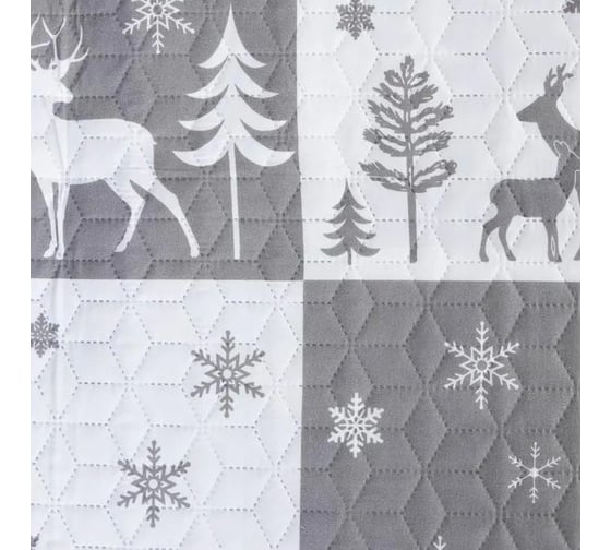 Покрывало LoveLife 1,5 спальный, New year forest, 150х210±5 см, микрофайбер, 100% п/э 6778942
