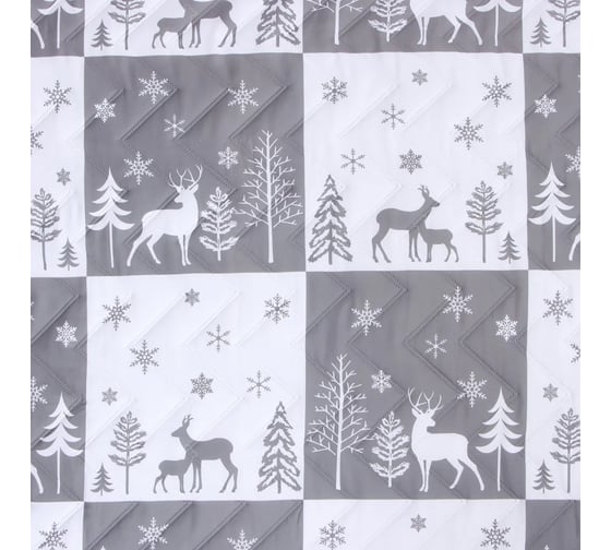 Покрывало LoveLife евро макси New year forest 240х210±5 см, микрофайбер, 100% п/э 6778945