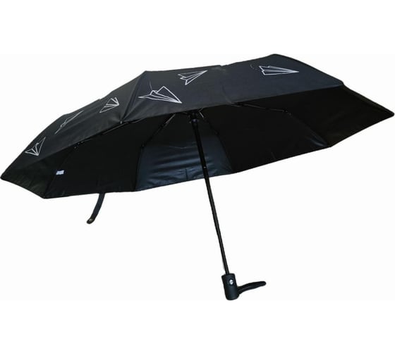 Зонт полный Комус автоматический Самолетики, черный, HD-U28 black 1595198 1