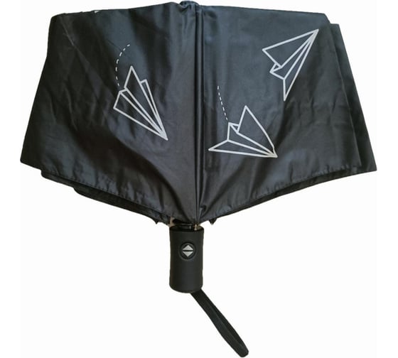 Зонт полный Комус автоматический Самолетики, черный, HD-U28 black 1595198