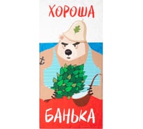 Полотенце Этель "Хороша банька" 70x146 см, 100% хлопок 160гр/м2 7721835