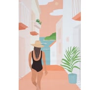 Полотенце пляжное Этель "Девушка в купальнике" 96x146 см, 100% хлопок 6897053