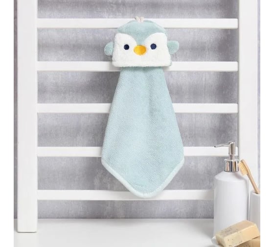 Полотенце для рук LoveLife Пингвинчик 39x21 см, 100% пэ, микрофибра 280 г/м2 9821821