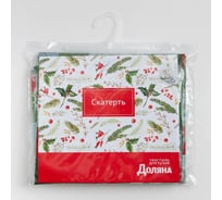 Скатерть Доляна Новогодняя мозаика 145х180 +/- 2 см, 100% п/э 7043415