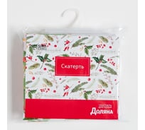 Скатерть Доляна Праздничный узор 145х180 см, 100% п/э 7731148