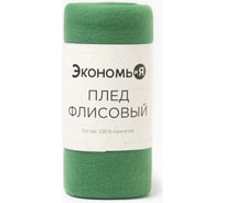 Плед Экономь и Я 75х100 см, зеленый, пл.160 г/м2, 100% п/э 6897055