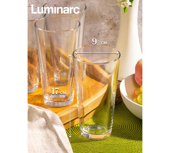 Набор стаканов LUMINARC ВРЕМЯ ДЕГУСТАЦИЙ КОКТЕЙЛИ СО ЛЬДОМ 570 мл, 4 шт. O0383
