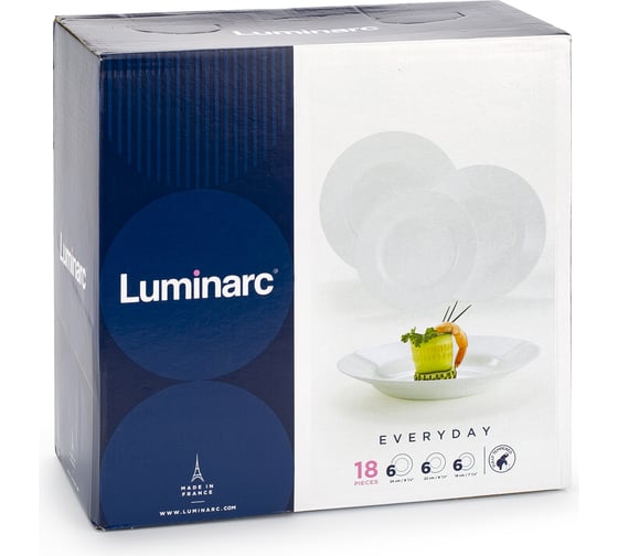 Набор столовый LUMINARC ЭВРИДЭЙ 18 предметов G0566