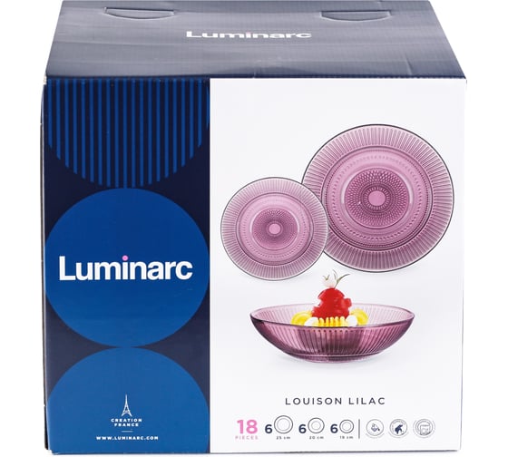 Набор столовый LUMINARC ЛУИЗ ЛИЛАК 18 предметов O0316
