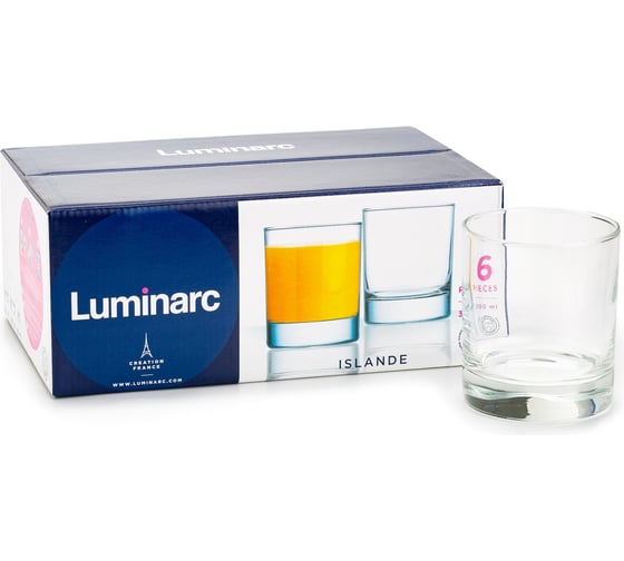 Набор стаканов LUMINARC ИСЛАНДИЯ 6 шт., 300 мл, низкие J0019