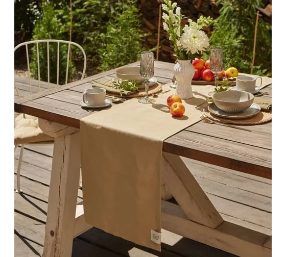 Дорожка на стол Этель Kitchen 40x146 см, цвет бежевый, 100% хлопок, саржа 250 г/м2 10472169