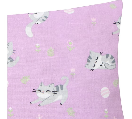 Наволочка Этель Funny cat 50x70 см, 100% хлопок, бязь 10063101