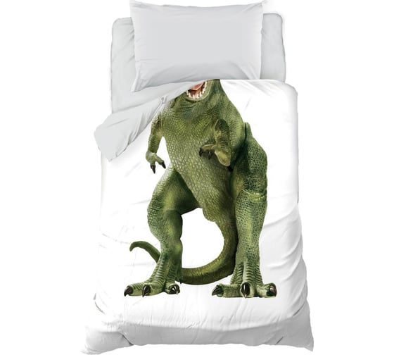 Пододеяльник Этель 1,5 спальный Green Dino 143x215 см, 100% хл, бязь 10333533 1