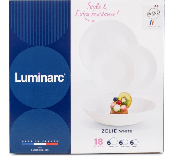 Набор столовый LUMINARC ЗЕЛИ 18 предметов V3790 1