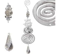 Металлическая подвеска Волшебная страна Снеговик 67х12 см серебро 100957