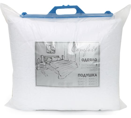 Одеяло Комус 140x205 (1,5) Овечья шерсть, стежка, искусственная овечья шерсть/чехол ПЭ, 150 г/м2 1728640