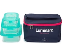 Набор контейнеров LUMINARC KEEP'N'BOX 3 предмета (380 мл, 820 мл, 1220 мл) + синяя термосумка в подарок P6634