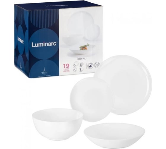 Набор столовый LUMINARC ДИВАЛИ 19 предметов Q9315