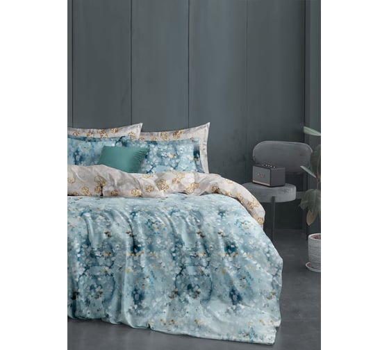 Комплект постельного белья Mona Liza Aqua евро 50x70 см 2 шт 70x70 см 2 шт сатин 5049/0063