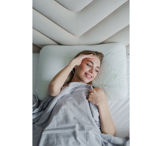 Анатомическая подушка Асветида 50x70 Bamboo с эффектом памяти "Memory foam"(средней жесткости) П705015Б