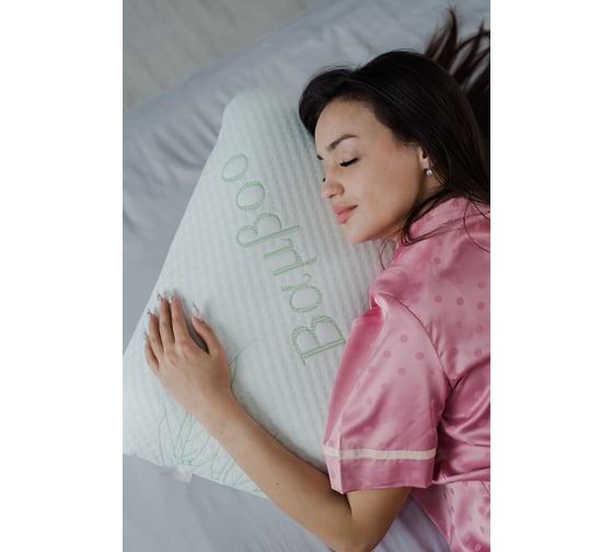 Анатомическая подушка Асветида 40x60 Bamboo с эффектом памяти "Memory foam"(средней жесткости) П604012Б
