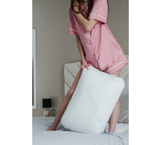 Анатомическая подушка Асветида 40x60 Bamboo с эффектом памяти "Memory foam"(средней жесткости) П604012Б