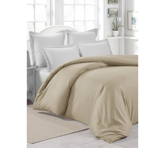 Пододеяльник MONA LIZA 506023/10 175x210, сатин, Latte 4640033685964