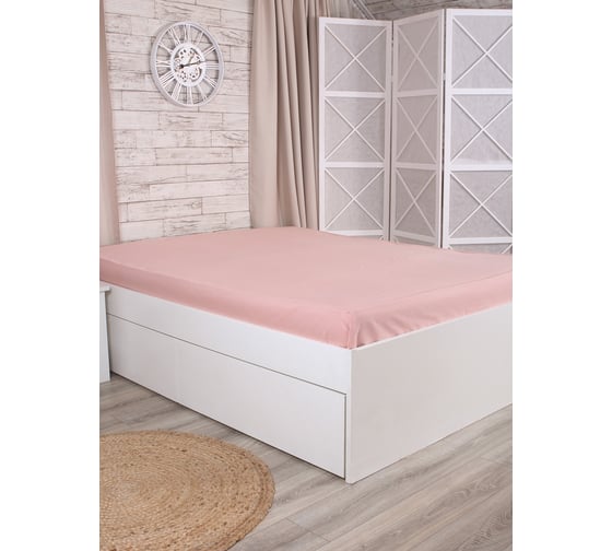 Простынь MONA LIZA 505033/36 на резинке, 160*200*25, сатин, terracotta 4680095450582 1