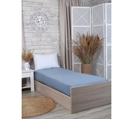 Простынь MONA LIZA 505023/41 180*215, сатин, denim 4670093479852