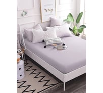 Простынь MONA LIZA 505031/13 на резинке, 200*220*25, сатин, Lavender 4640033688880