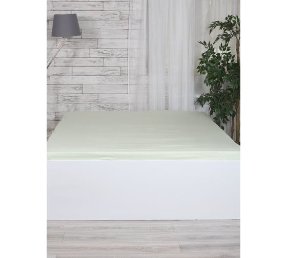 Простынь MONA LIZA 505034/04 на резинке, 180*200*25, сатин, green 4640033685667 1