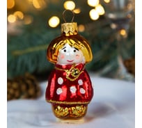 Елочная игрушка КОЛОМЕЕВ Домовой 9 см, игрушка из стекла в подарочной упаковке УТ-00002972