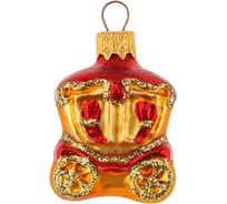 Елочная новогодняя игрушка КОЛОМЕЕВ Карета, высота 6 см из стекла в подарочной упаковке УТ-00002963