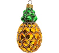 Елочная новогодняя игрушка КОЛОМЕЕВ Ананас 11 см, игрушка из стекла в подарочной упаковке УТ-00002961