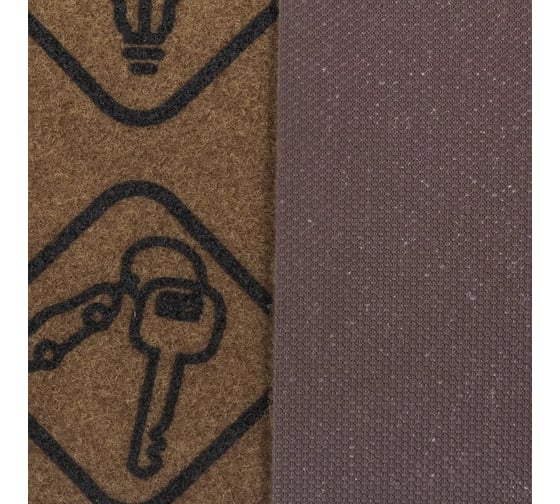 Коврик влаговпитывающий Dekorelle SOFT 001 Не забудь, коричневый, размер 45x75 см 1 шт 111011
